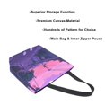 thumbnail image 3 of FORMRS Womens Canvas Tote Bag with Zipper Inner Pocket Shoulder Handbag, White Cat Walking, 3 of 7