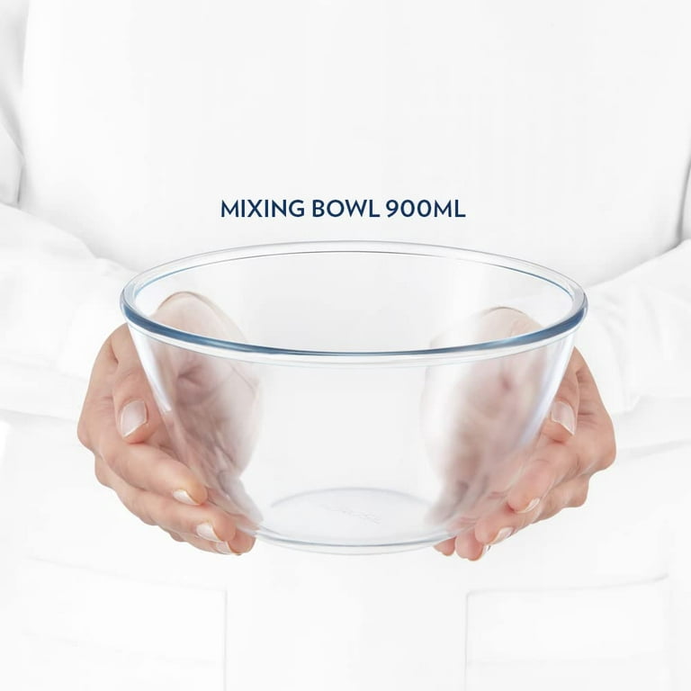  Borosil Serving Bowls for Entertaining, Set of 2, (24/48 OZ),  Lightweight Ceramic Bowls, Large Bowls for Food Storage, Mixing bowls with  lids, Prep bowls for Salad, Pasta, Microwave & Dishwasher Safe