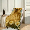 thumbnail image 3 of Cozy Flannel Golden Retriever Throw Blanket - Perfect For Couch, Bed, Office, And Travel | Soft, Warm, And Versatile | Ideal Gift For Pet Lovers, 3 of 8