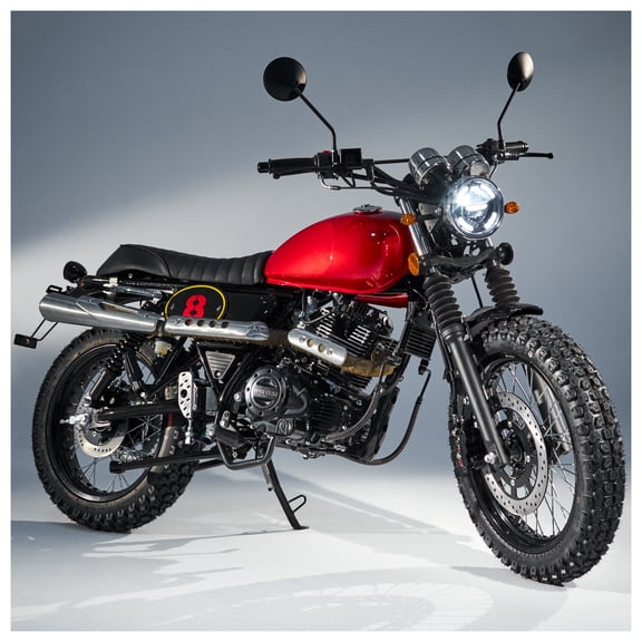 Motocicleta Iron Clan Scrambler Blackpool 250cc color roja 2022