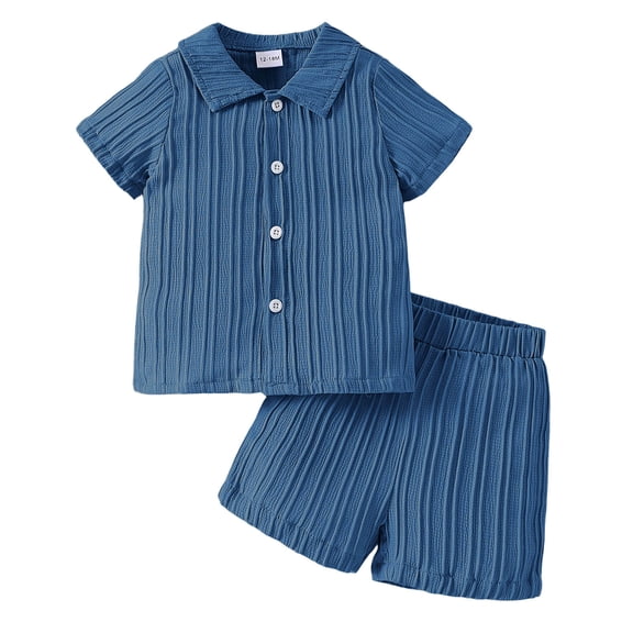Toddler Boy Summer Outfit for 2-3 Years Toddler Baby Kids Boys Dinosaur Print Tops Elastic Shorts Pants Pajamas Sleepwear Set Set,A75-Navy