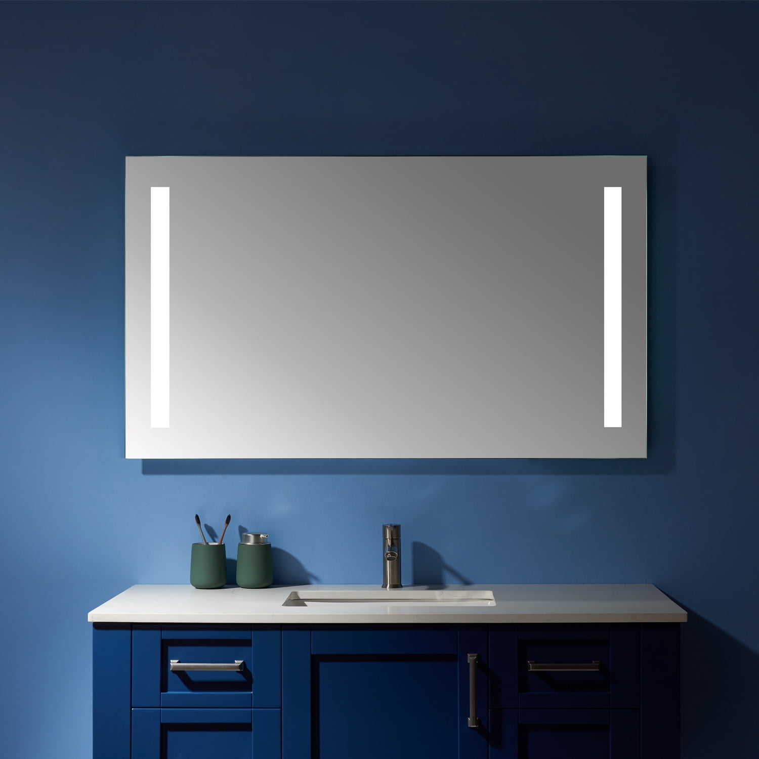 Vinnova 48" Rectangle LED Bathroom Vanity Mirror, Clear