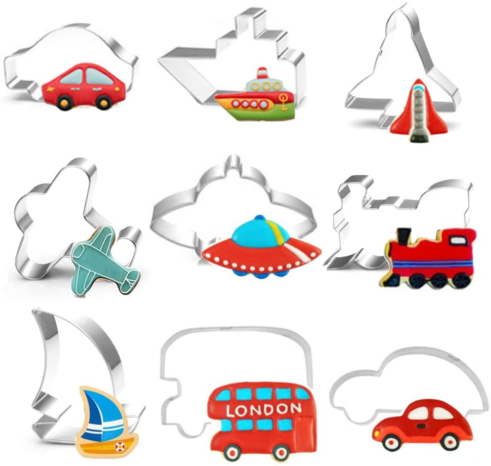 VEHICLES BUY 3 = 20% OFF Stainless Cookies Cutter Transport Plane Car Lorry 