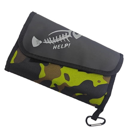 Fishing Soft Lures Storage Bag Fishing Baits Binder Carrying Fishing Leader Tackle Wallet Bag with Carabiner