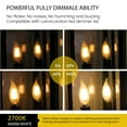 thumbnail image 5 of AMDTU Frosted LED Chandelier Light Bulbs, E12 Candelabra Led Light Bulbs 60watt, 2700k Warm White, B11 Flame Bent Tip Shape, Dimmable for Ceiling Fan, Dining Room, Kitchen Fixture, 6 Pack, 5 of 10