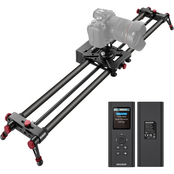 NEEWER 39.4"/100cm Motorized Camera Slider with 2.4G Wireless Control, Carbon Fiber Wireless Camera Slider Supports Video Mode, Time Lapse Photography, Horizontal Tracking and 120° Panoramic Shooting