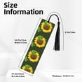 thumbnail image 3 of Kdxio Sunflower Print Metal Tassel Bookmarks,Perfect Gift for Art Lovers and Bookworms Metal Bookmarks for Women, 3 of 8
