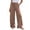 Coffee, variant on Tqcoqu High Waist Linen Pants for Women Wide Leg Palazzo Pants with Pockets Casual Drawstring Elastic Waist Trousers,Navy,Women's S-XXXL