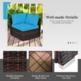 thumbnail image 2 of Gymax Set of 7 Patio Furniture Set w/ 35'' Propane Gas Fire Pit Table & Waterproof Cover Turquoise, 2 of 7