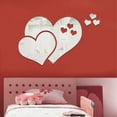 thumbnail image 7 of Cute 3D Mirror-Surface Wall Sticker Heart Shape DIY Art Mural Home Decoration Wall Orment Waterproof, 7 of 7