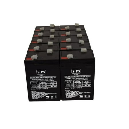 SPS Brand 6V 4.5 Ah Emergency Lights Replacement Battery for Sentry Lite 640 (10