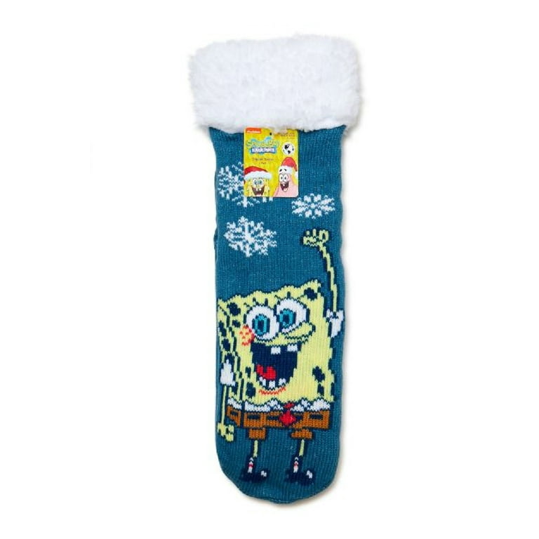 SpongeBob SquarePants, Holiday Women's Slipper Socks, 1-Pack, Size 4-10 