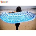 thumbnail image 6 of Spencer Round Beach Indian Mandala Throw Tapestry Hanging Hipple Blanket Boho Gypsy Cotton Tablecover Wall Hanging Yoga Mat, Round 55", 6 of 7