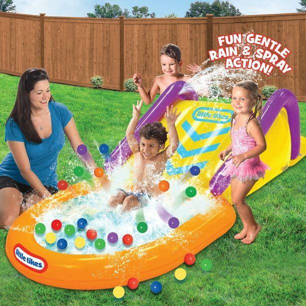 little tikes pool with slide hard plastic
