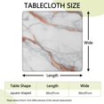 thumbnail image 2 of White Rose Gold Marble Pattern Square Fitted Tablecloth with Elastic Edge,Square Table Cover,Washable Elastic Table Cover for Home Kitchen Party Decor 36"x36", 2 of 6