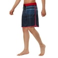 thumbnail image 4 of NOMADIC NOOK Men's Summer Printed Drawstring Waistband Color Block Beach Shorts 2 Pack, 4 of 6