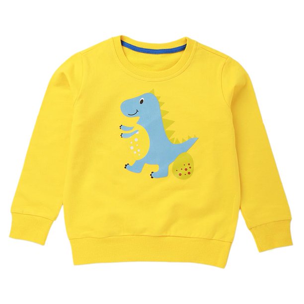 Linda sudadera de dinosaurio para niñosropa de abrigo de algodón de manga larga para niños (amarillo 6-7 años) Likrtyny Para estrenar