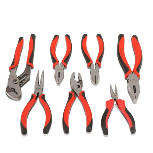 DNA MOTORING 7Pcs Linemen Hand Tool Set ( 2 X Needle Nose / Slip Joint