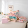 thumbnail image 6 of Homewish Kawaii Princess Bowknot Twin Bedding Sets 7-Piece for Girl, Vintage Cherry Blossoms Bedding Comforter Set, Fairy Tale Reversible Sheet Sets, Breathable Home Decor, 6 of 8
