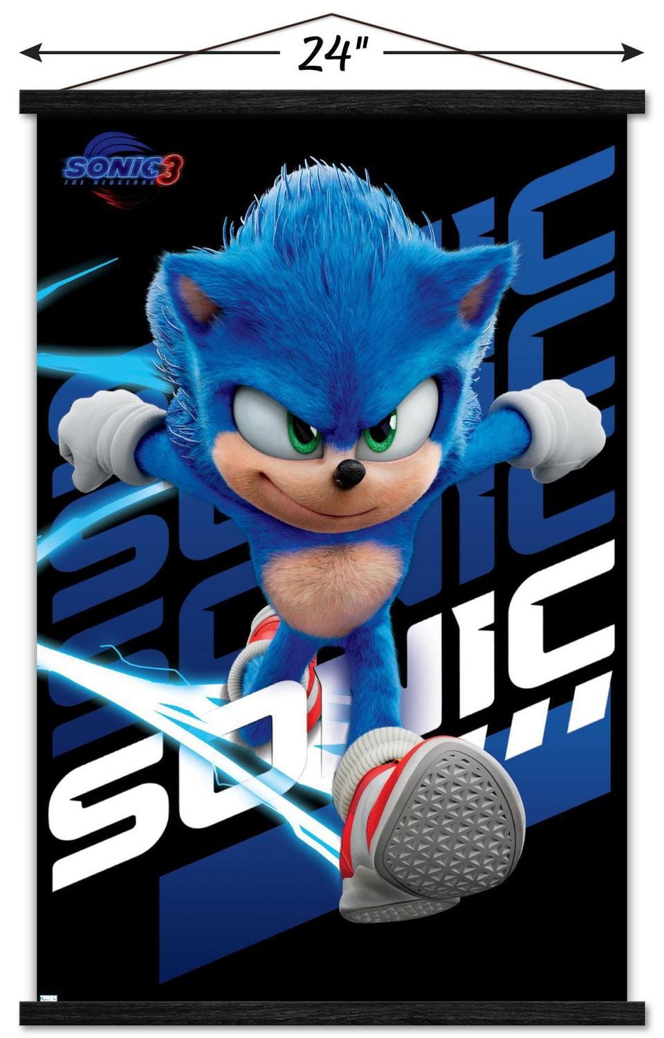 Sonic The Hedgehog 3 - Sonic Wall Poster, 22.375" x 34"