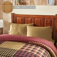 thumbnail image 5 of VHC Brands Connell Standard Pillow Case Set of 2 21x30, Cotton Pillow Case, Country Covers for Pillows, Connell Collection, Rectangle 21x30, Burgundy, 5 of 5