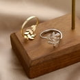 thumbnail image 2 of Unisex Geometric Ring Electroplated Olive Branch Leaf Design Fashion Jewelry Ring for Daily Wear Individually Packed, 2 of 4