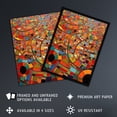 thumbnail image 3 of Aerial African Abstract Africa Bright Colours Art Print Framed Poster Wall Decor 12x16 inch, 3 of 3