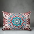 thumbnail image 3 of Creative Products Red and Turquoise Flower Mandala 14x20 Indoor / Outdoor Pillow, 3 of 3