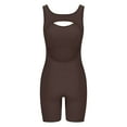 thumbnail image 6 of Black and Friday Clothing Sales Idoravan Women's Slimming Long Leg Bodysuit,Women's Seamless Fitness and Back Fitting Jumpsuit Aerial Yoga Suit Coffee M, 6 of 9