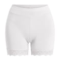 thumbnail image 7 of Soyumi Women's Under Shorts, Underwear Safety Shorts Dresses Seamless Anti Chafe Underwear Smooth Boyshorts Lace Slip Shorts for Women, White, 7 of 7