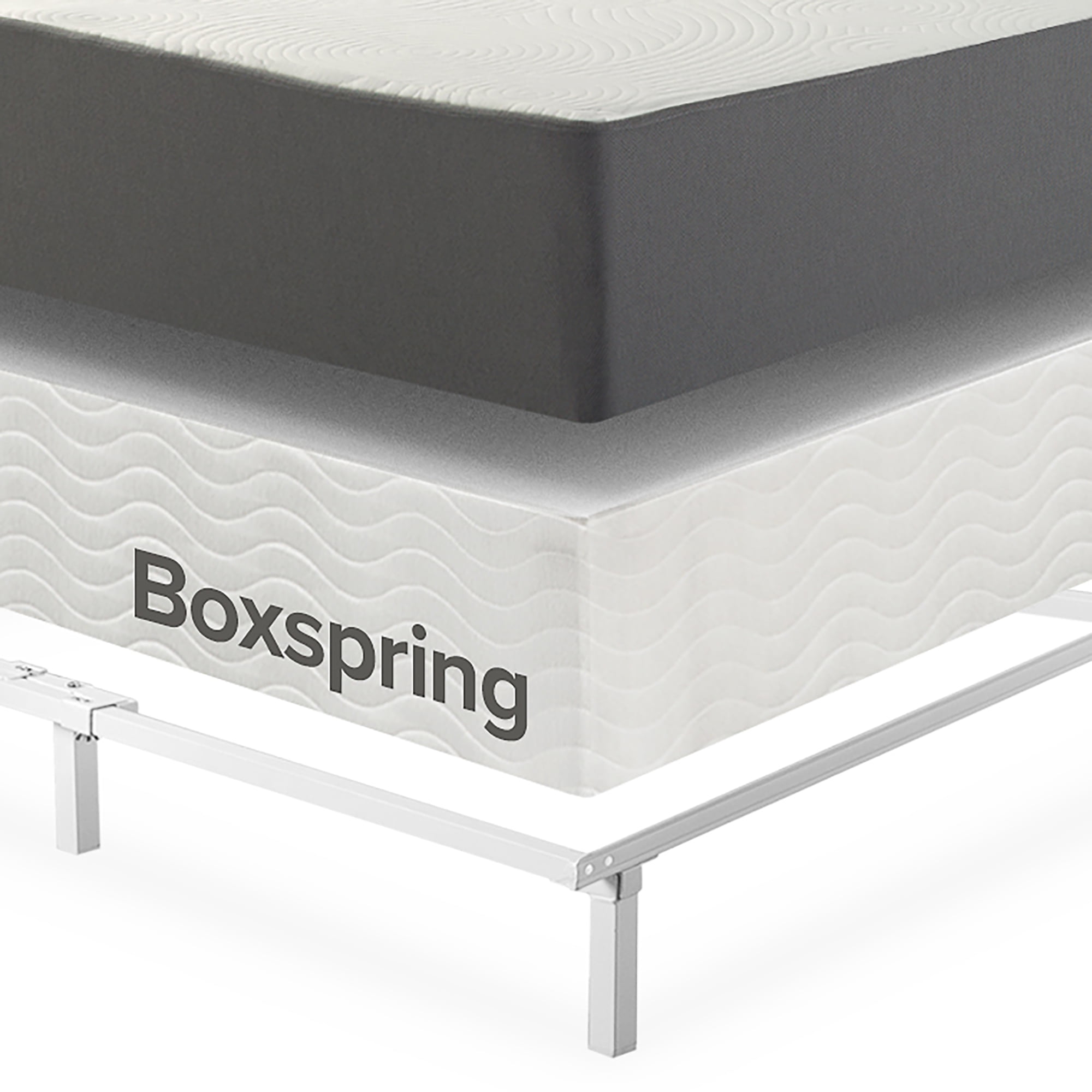 Zinus 7" Compack® Metal Bed Frame, White, Twin