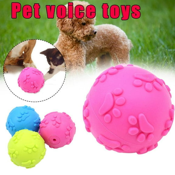 BETTERLIFE Chew Toys For Dogs Indestructible Rubber Squeaker Ball New Squeaky J0 Sound E4H7