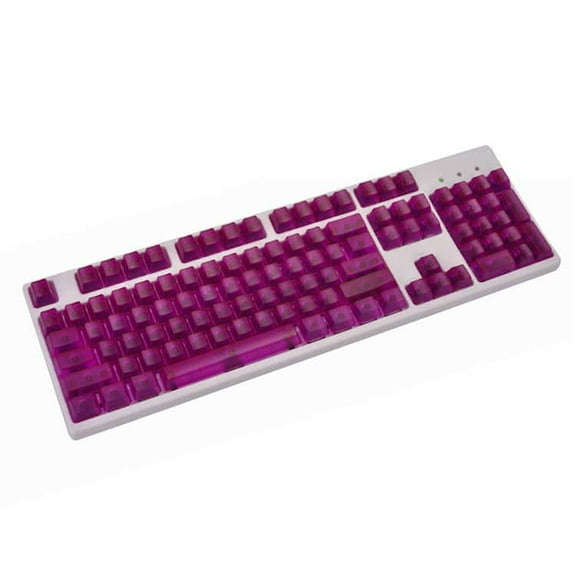 OEM Profile Translucent Keycaps 104 Key Set (Magenta)