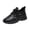 Black, variant on EKVAHL Orthopedic Walking Shoes for Women, Wide Width Lace‑Up Sneakers, Durable Synthetic Upper Daily Casual Tennis Shoes Black