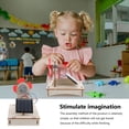 thumbnail image 2 of MIANGASTORE 2 Sets of Solar Powered Fan Science Project Teaching Aid Wooden Solar Fan Assemble Prop, 2 of 9