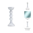 thumbnail image 5 of Glass Pillar Candle Holder - Frosted Glam Taper Holder - Elegant Decorative Accent for Home & Office - 18" Clear, Frost, 5 of 11