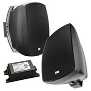 5.25" Bluetooth 5.0 Outdoor Patio Speaker Pair 100W, IP54 Rated, Black BTP525