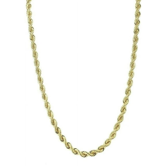 NEW 14K Yellow Gold 6mm Necklace Gold Rope Chain - 20IN