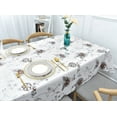 thumbnail image 3 of Luxurious Vinyl Rectangular Tablecloth with Stamping Gold, Waterproof Wipeable Plastic Cover for OutDoor and Home Kitchen, Floral Basket Patterns, 55 x 86 Inch Oblong, 3 of 6