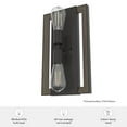 thumbnail image 6 of Hunter - Woodburn 2-light Noble Bronze, Medium Size Sconce Light, Dimmable, Modern Style, Rectangle Shaped, for Bedrooms, Kitchens, Dining, Living Rooms - 19816, 6 of 6