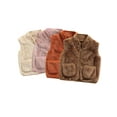 thumbnail image 7 of Toddler Baby Girl Sleeveless Fleece Vest Waistcoat Kid Zipper Plush Outerwear Pocket Winter Clothes, 7 of 7