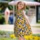 thumbnail image 5 of Fotbe Cow Print Sunflower Vestido de Dormir para Niñas de 3 a 10 Años, Mangas Cortas, Estilo Princesa, Pijama Camisón con Mangas Voladas-X-Large, 5 of 6