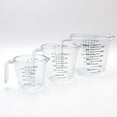 thumbnail image 3 of serony 3 Sizes Measuring Cup Jug Clear Plastic Baking Kitchen Set Flour Water TYPE1 89x100mm, 3 of 8