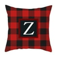 thumbnail image 2 of Christmas Retro Plaid Pillow Covers 18"x18" Buffalo Plaid Red and Black 26 Letters Farmhouse Christmas Throw Pillow Covers Cotton Linen Cushion Case Xmas Decorations, 2 of 3