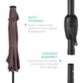 thumbnail image 6 of Best Choice Products 7.5ft Outdoor Solar Patio Umbrella for Deck, Pool w/ Tilt, Crank, LED Lights - Deep Taupe, 6 of 7
