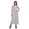 thumbnail image 1 of Moomaya Front Slit Tunic Dresses Women Short Sleeve Printed Kurti Summer Wear, 1 of 5
