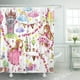 thumbnail image 1 of Cortina de ducha ABPHQTO Acuarela princesa unicornio 165x180 cm, 1 of 2
