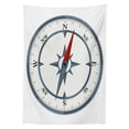 thumbnail image 3 of Ambesonne Compass Tablecloth Rectangular Table Cover, Minimalist Design, 60"x84", Slate Blue Red, 3 of 4