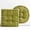 Green, variant on 2 Pack Corduroy Floor Cushions, Square and Round Seat Pads, 18" x 18" x 3.2" Tatami Meditation Cushions with PP Cotton Filling, Soft Thick Sitting Cushions, Green+Yellow