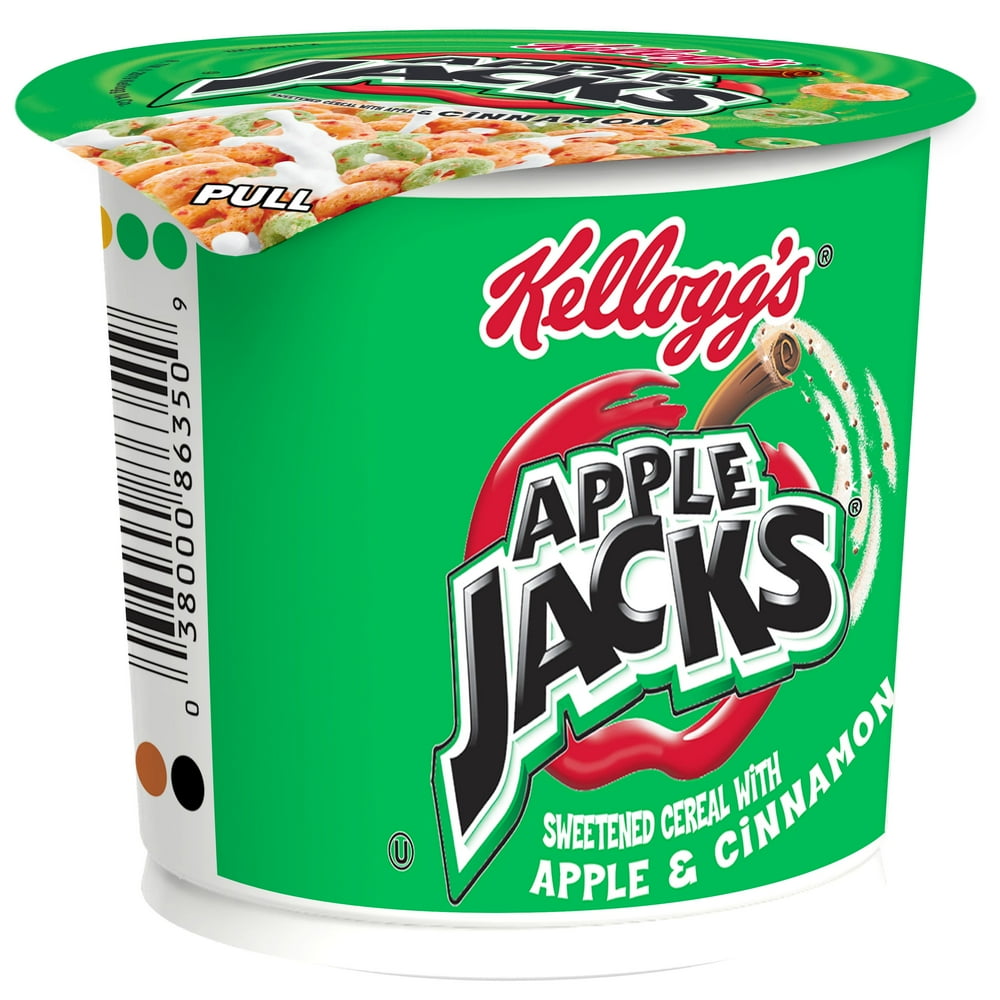 Kellogg's Apple Jacks Breakfast Cereal Cup, 8 Vitamins and Minerals